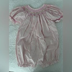 Smocked Striped Bubble